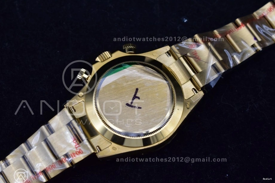 Bracelet 116508 Dial QF V2 1:1 Edition YG Black Best Daytona SH4130 Diamonds on 0413